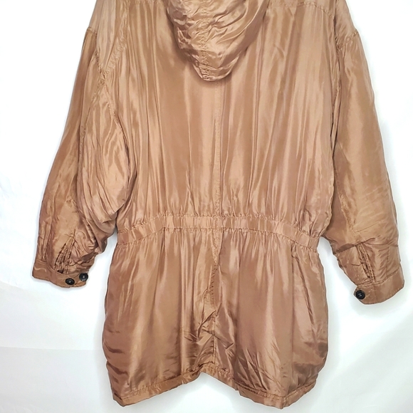 BB Dakota Moda SILK Jacket Lined Retro Hooded Anorak Utility Coat Size XL - Picture 4 of 14